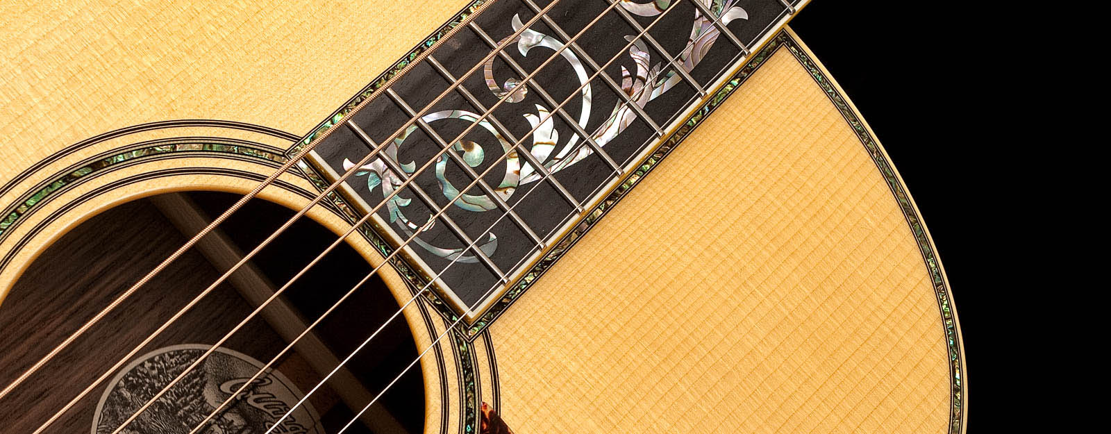 Custom Acoustic Guitar with Tree of Life Fingerboard Inlay