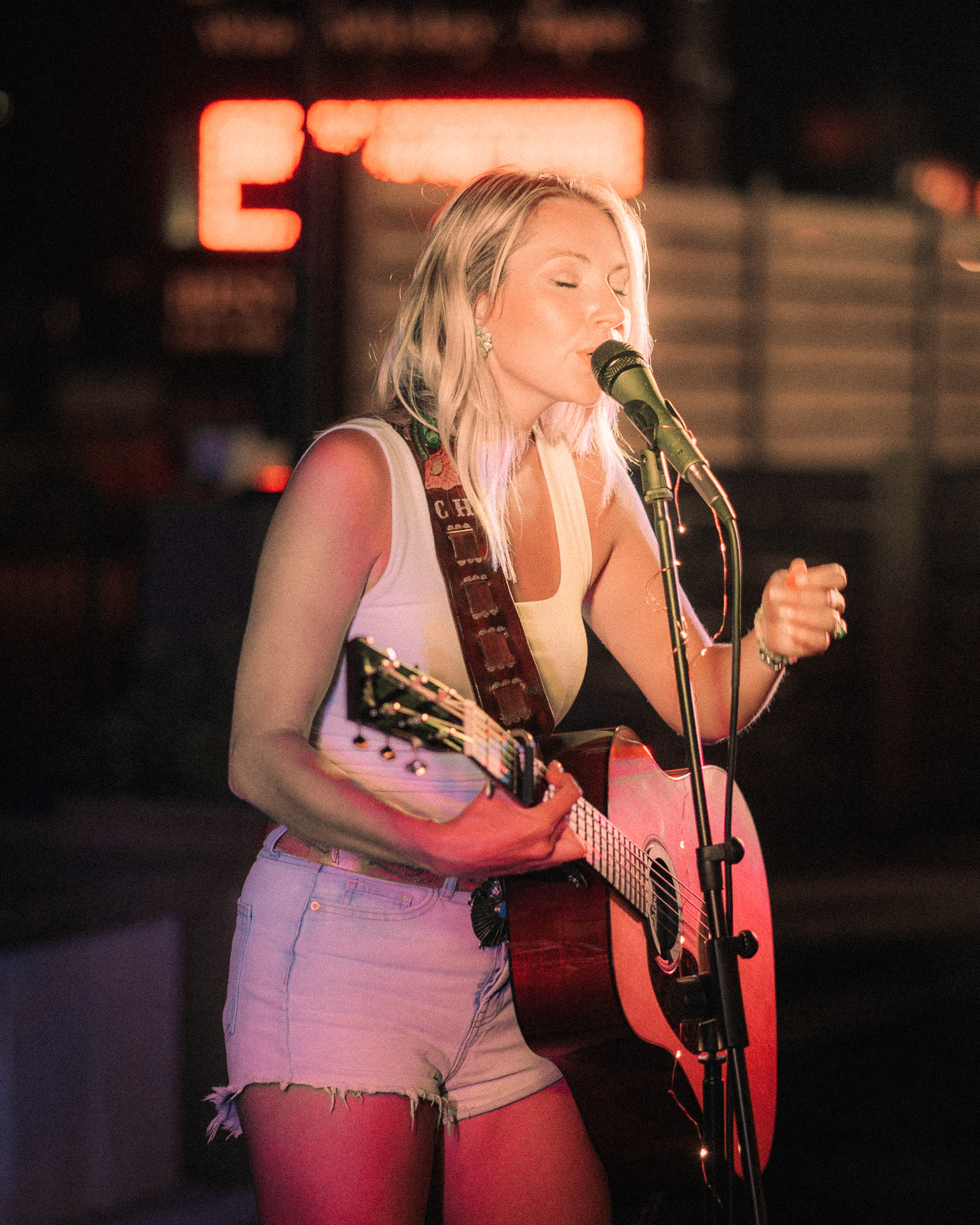 Claudia Hoyser with her Collings D1 Traditional